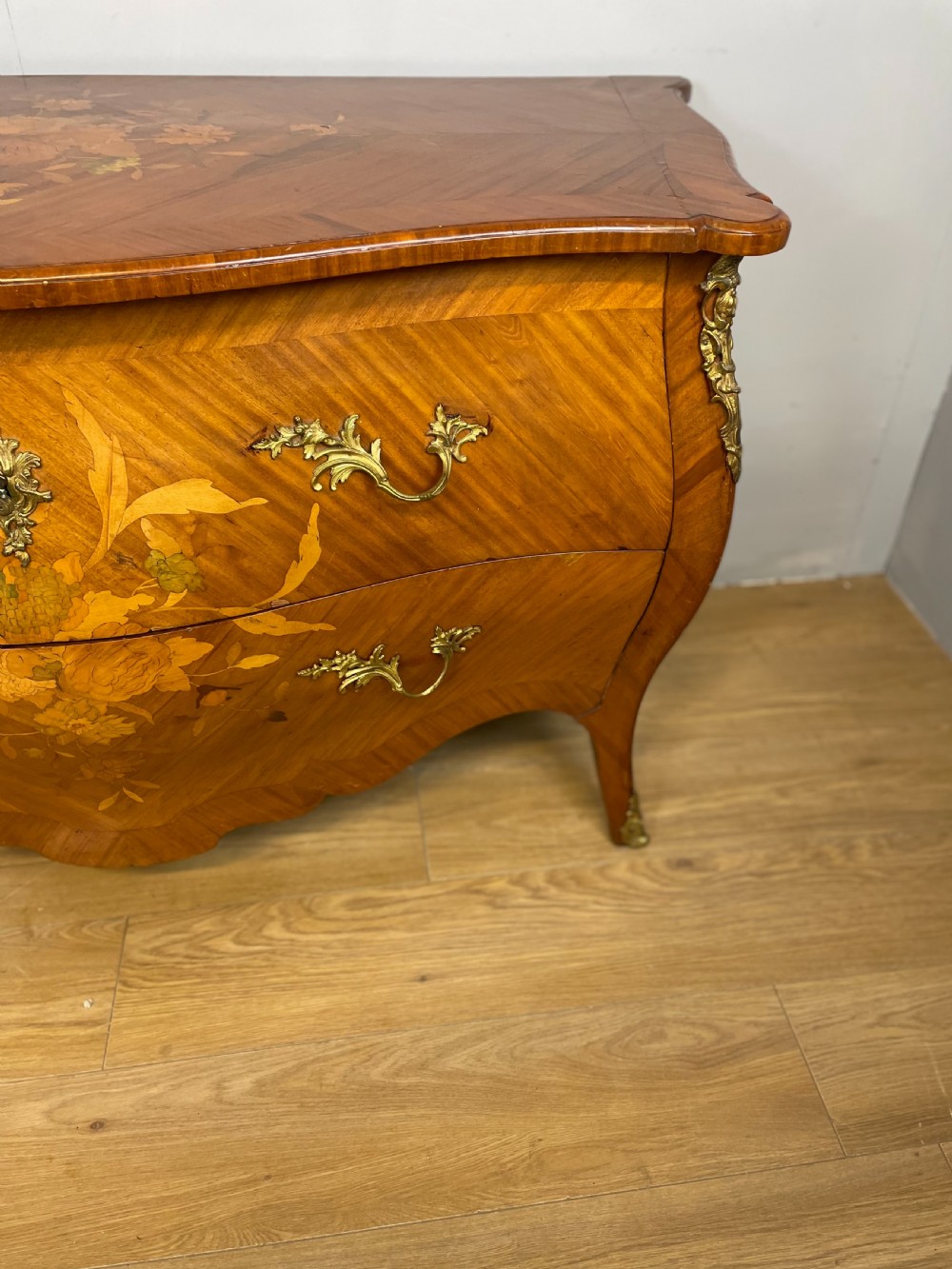 Nineteenth century Louis XV style bombe commode View V
