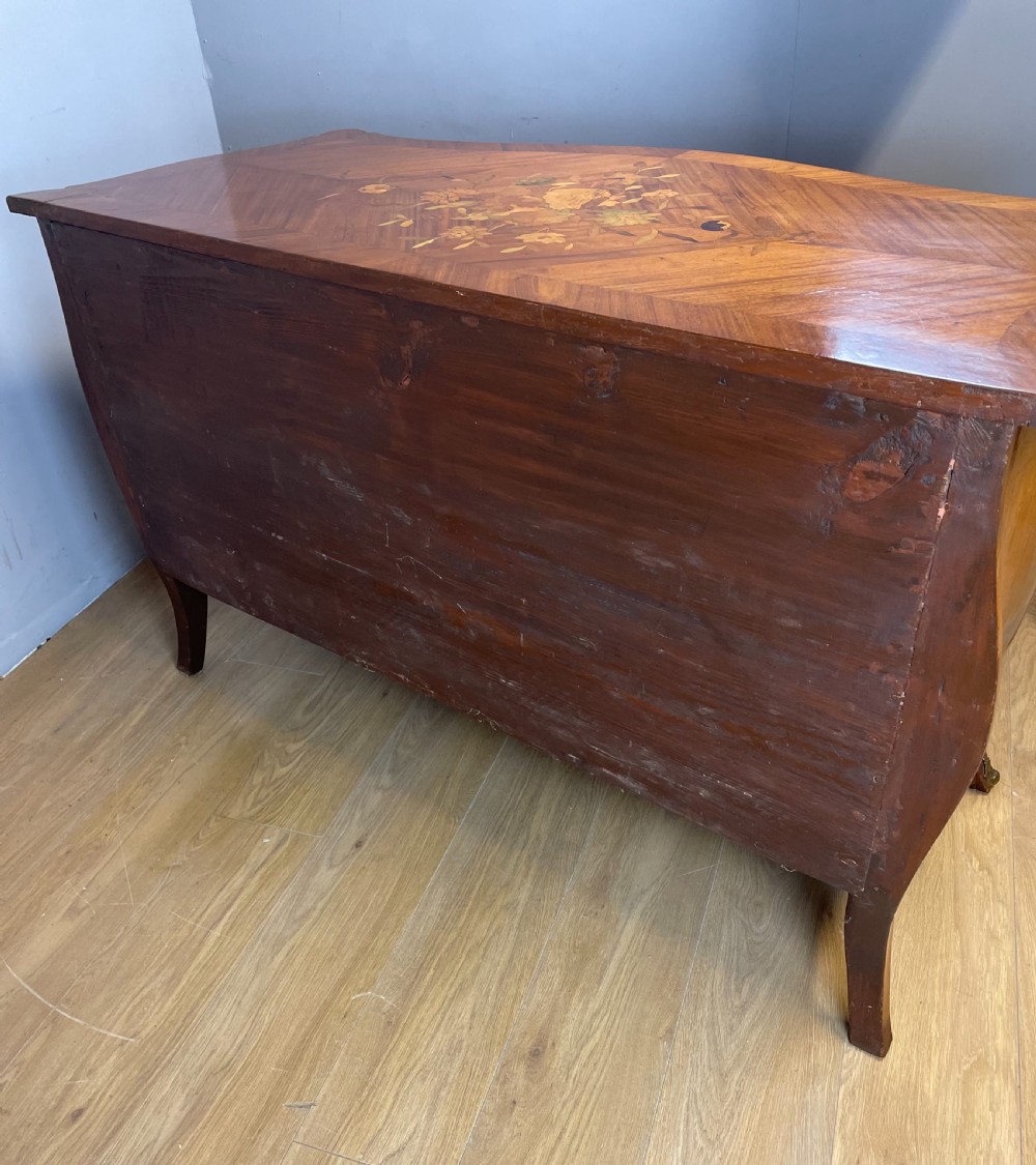 Nineteenth century Louis XV style bombe commode View XVI
