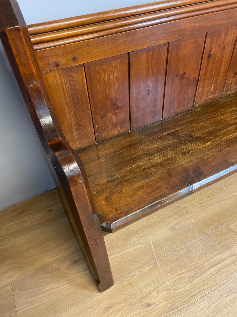 Nineteenth century pine pew View X