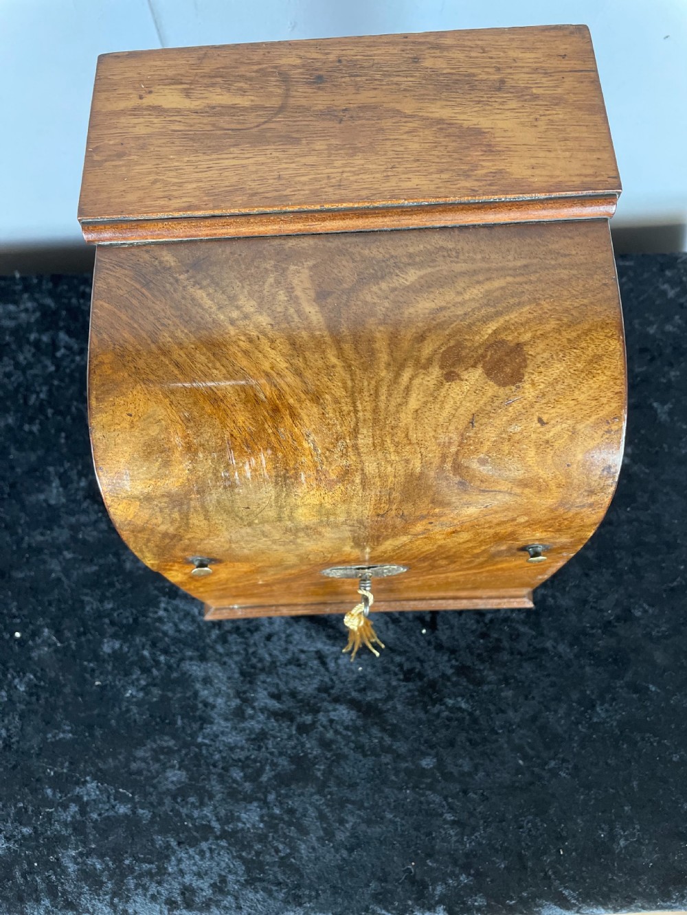 Georgian walnut decanter box fully complete  View XV