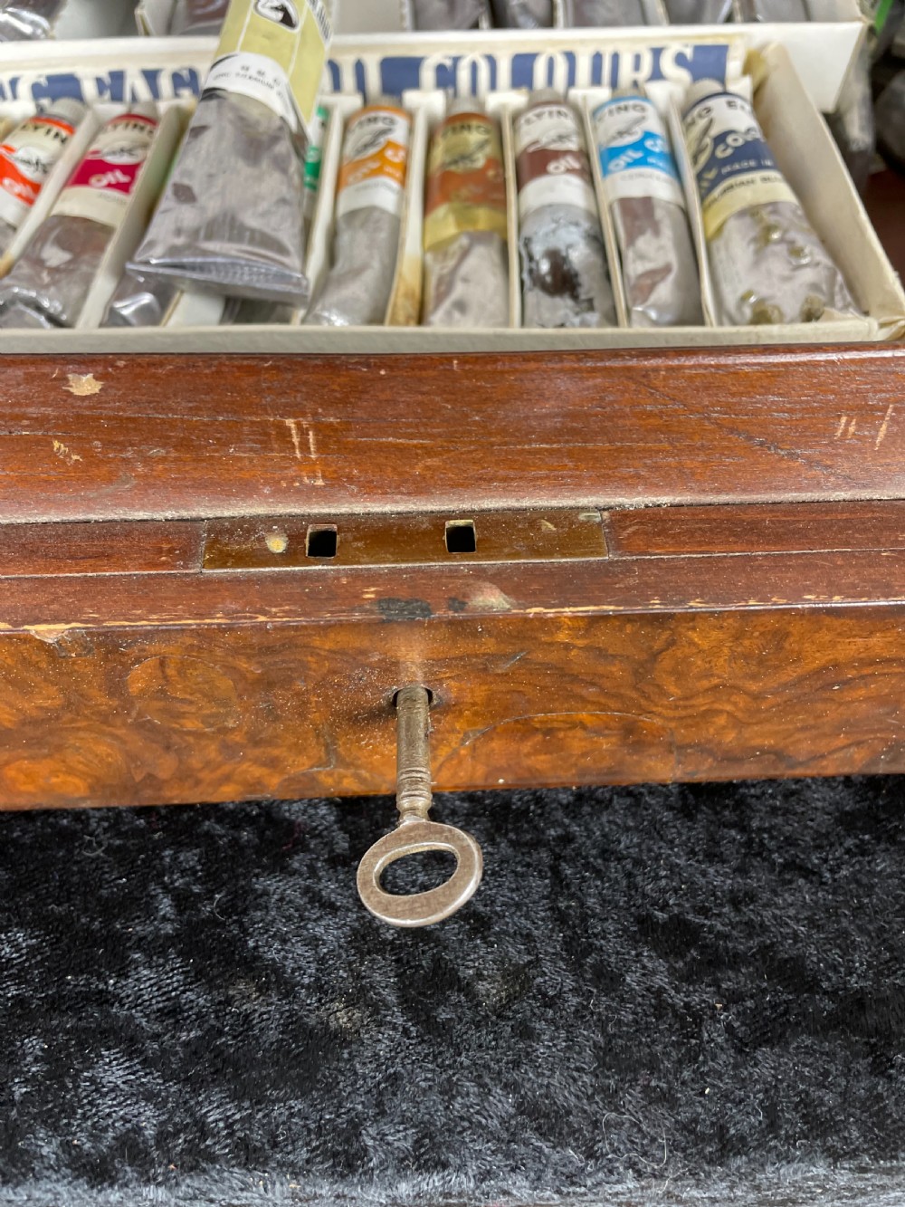 Edwardian inlaid artists box  View XIII