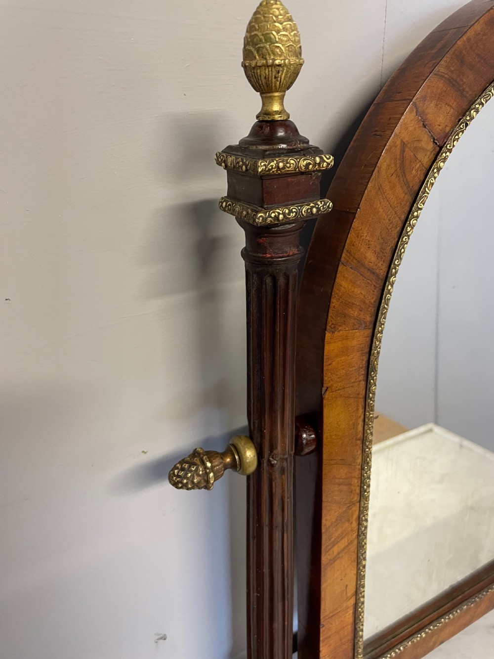 Nineteenth century French marble topped walnut dressing table  View VI