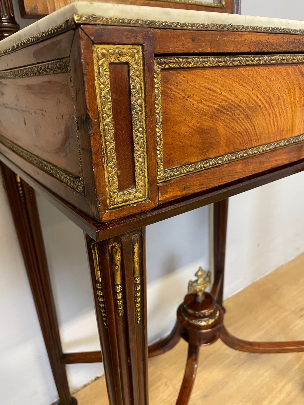 Nineteenth century French marble topped walnut dressing table  View VII