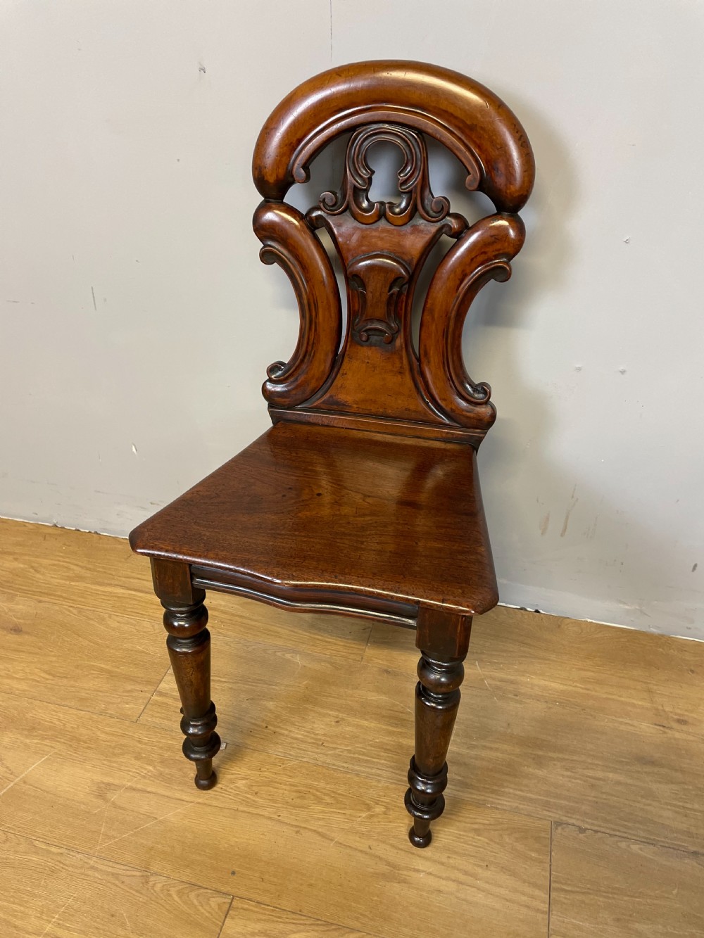 William IV mahogany hall chair  View VI