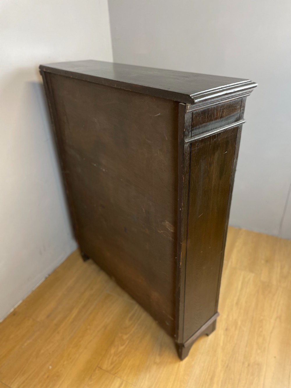 Edwardian carved oak open bookshelves  View VIII