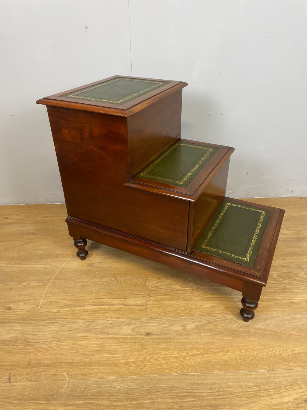 Nineteenth century mahogany library steps 