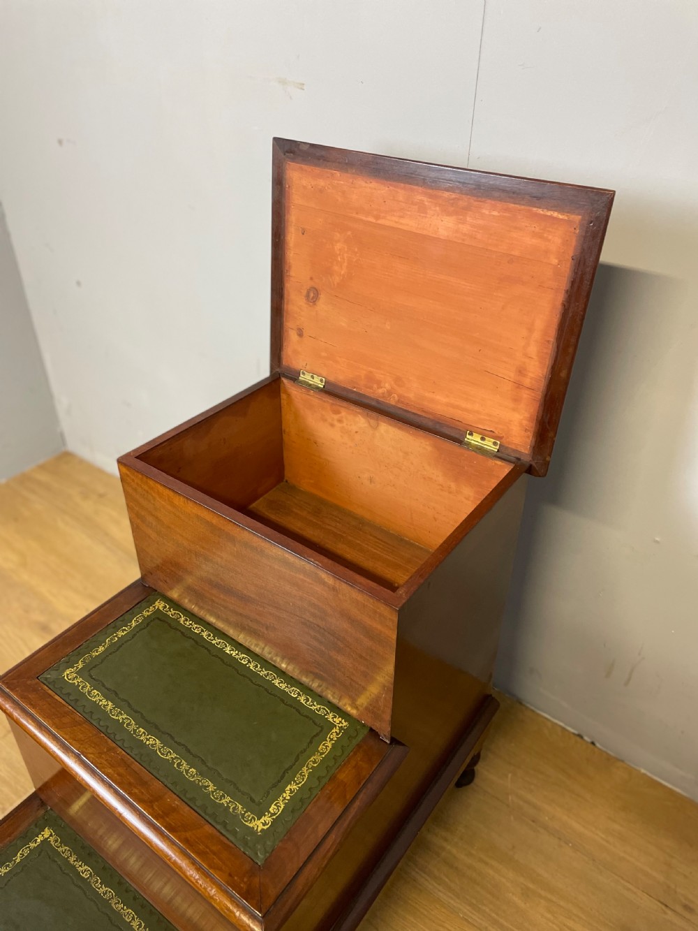 Nineteenth century mahogany library steps  View VI