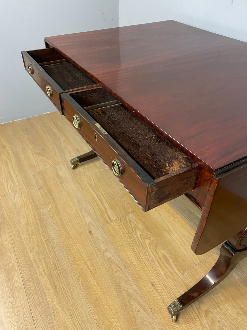 Regency mahogany sofa table circa 1835 View V