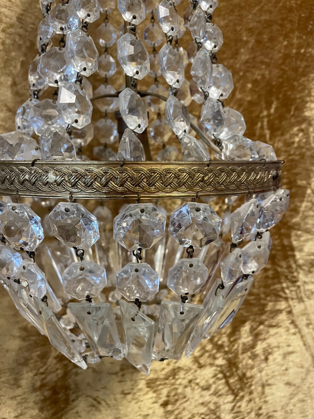 French empire style basket chandelier View III