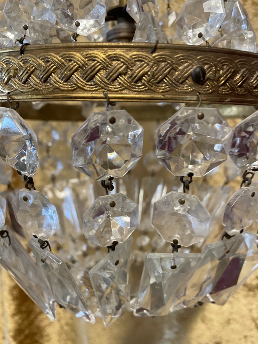 French empire style basket chandelier View V