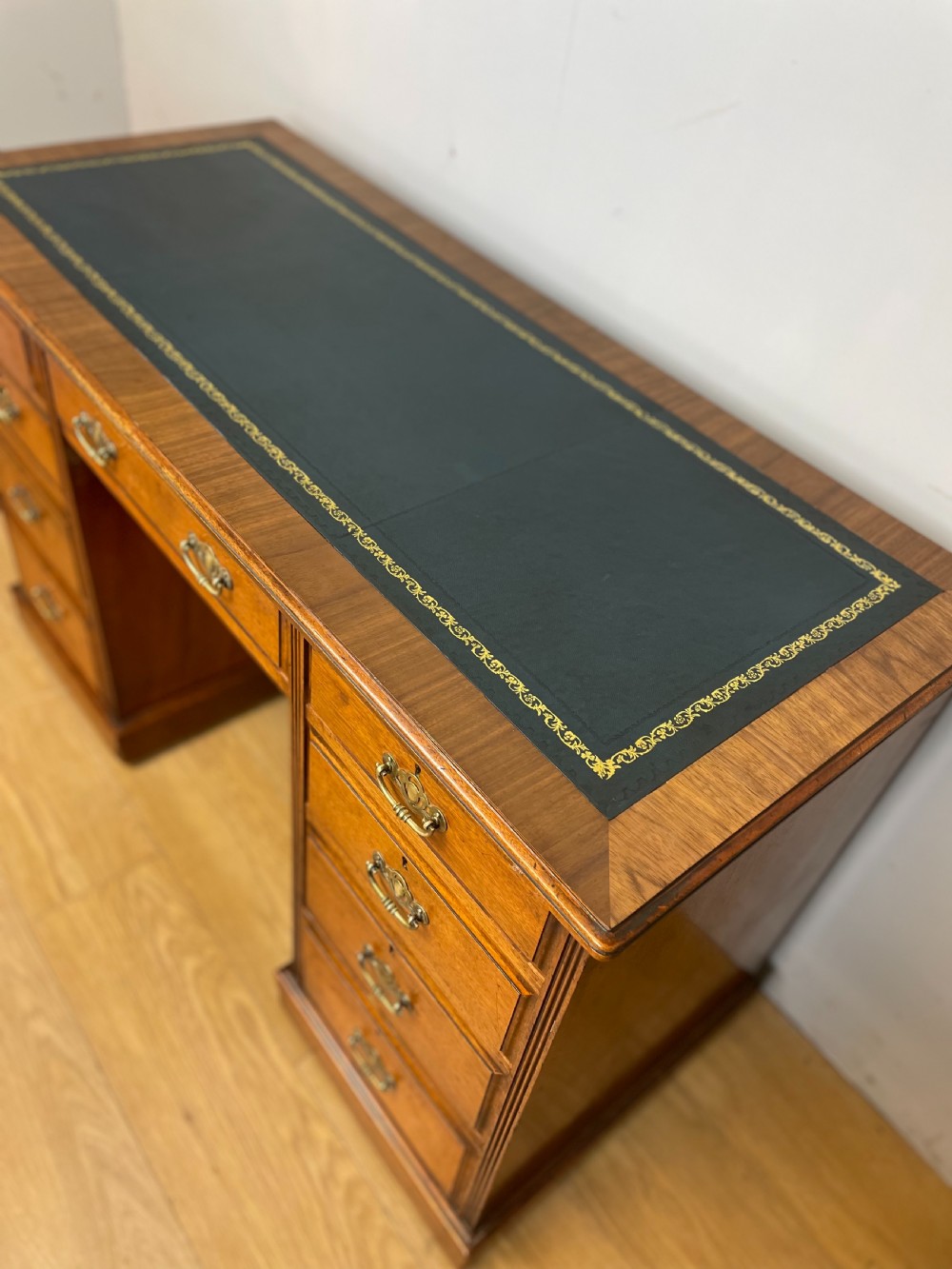 Nineteenth century walnut twin pedestal desk  View VI