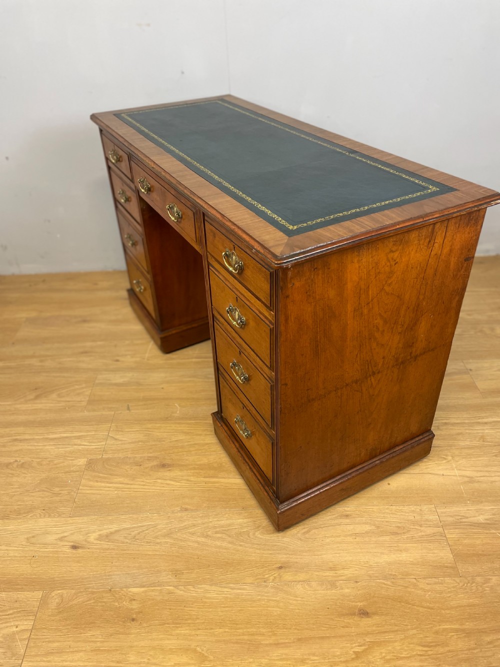 Nineteenth century walnut twin pedestal desk  View XI