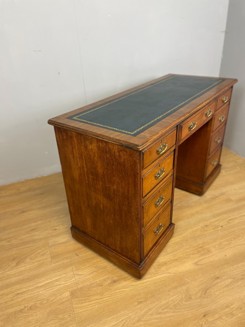 Nineteenth century walnut twin pedestal desk  View XII