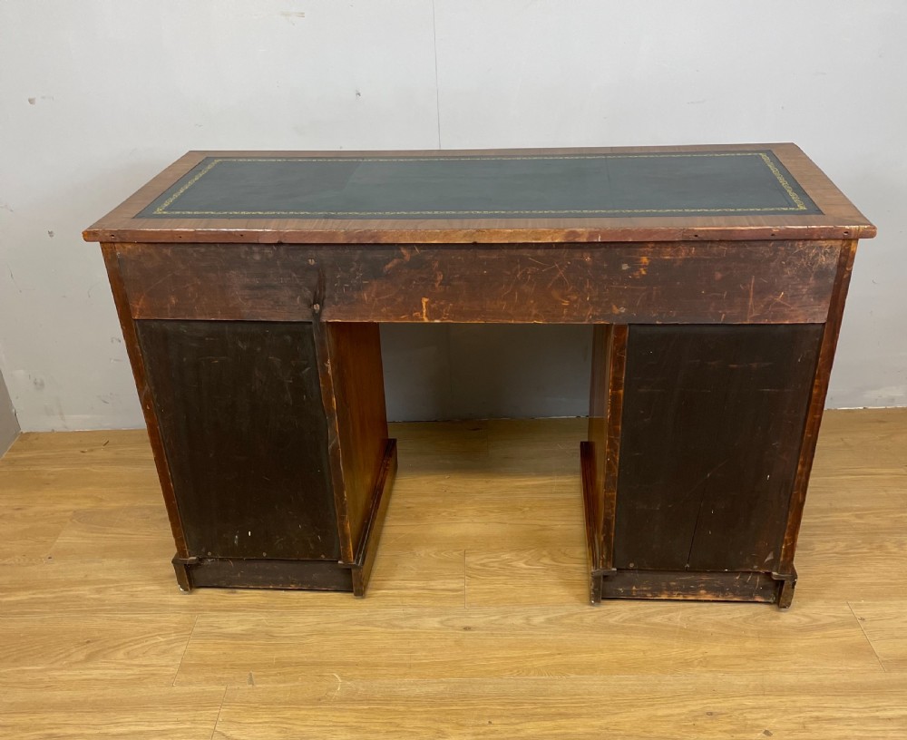 Nineteenth century walnut twin pedestal desk  View XIII