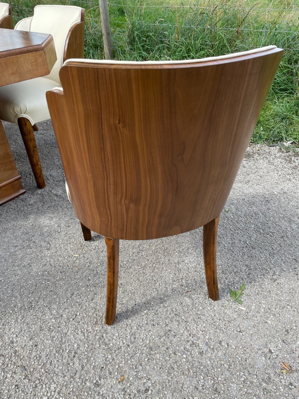 Epstein Art Deco walnut six seater dining table and chairs  View VIII