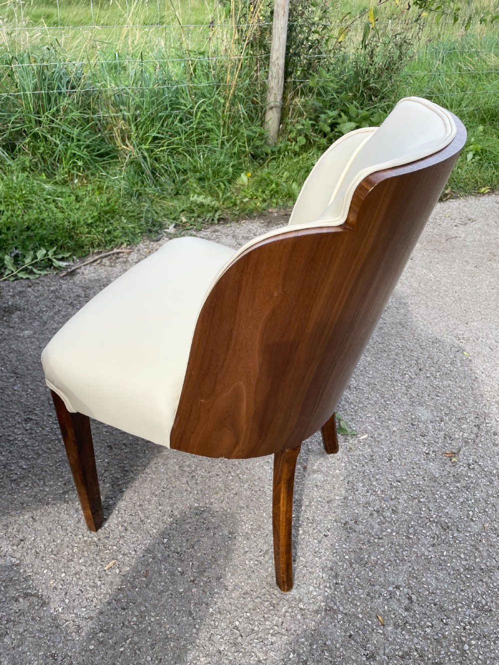 Epstein Art Deco walnut six seater dining table and chairs  View IX