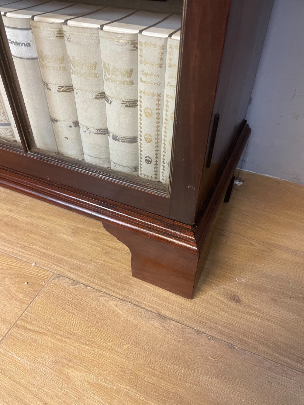 Georgian mahogany freestanding glazed bookcase View VII