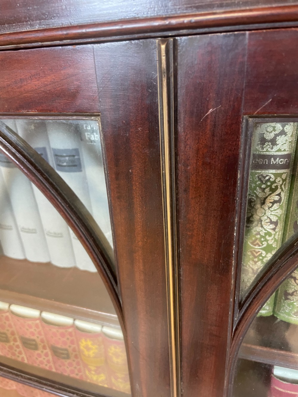 Georgian mahogany freestanding glazed bookcase View VIII