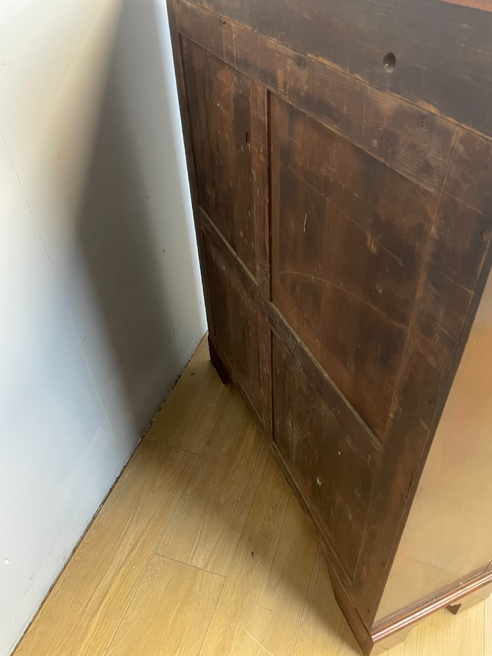 Georgian mahogany freestanding glazed bookcase View XII