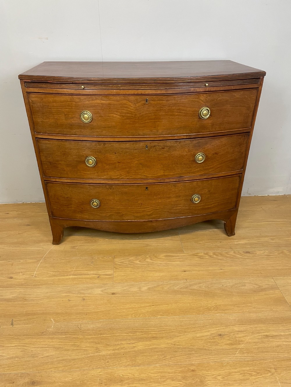 Georgian mahogany bow front chest of drawers  View IV