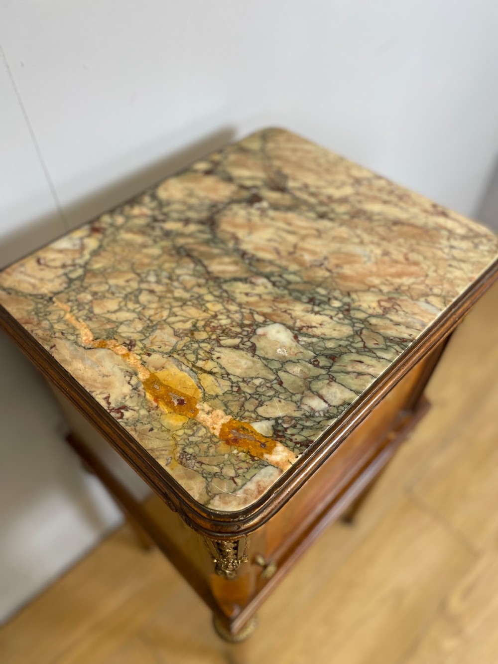 Marble topped inlaid and ormolu mounted side cabinet  View VIII