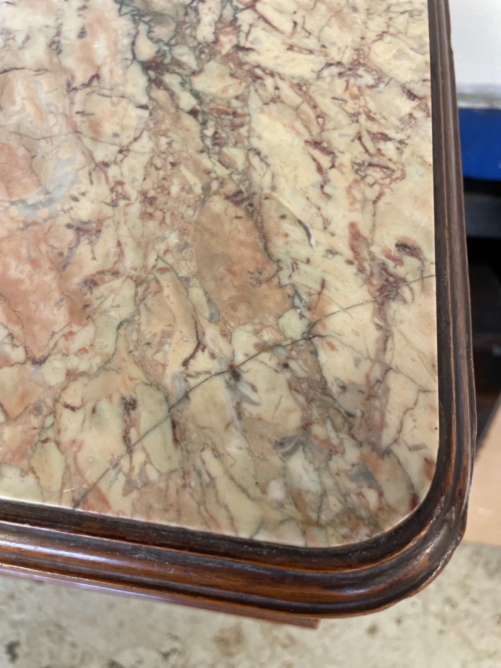 Marble topped inlaid and ormolu mounted side cabinet  View XIV