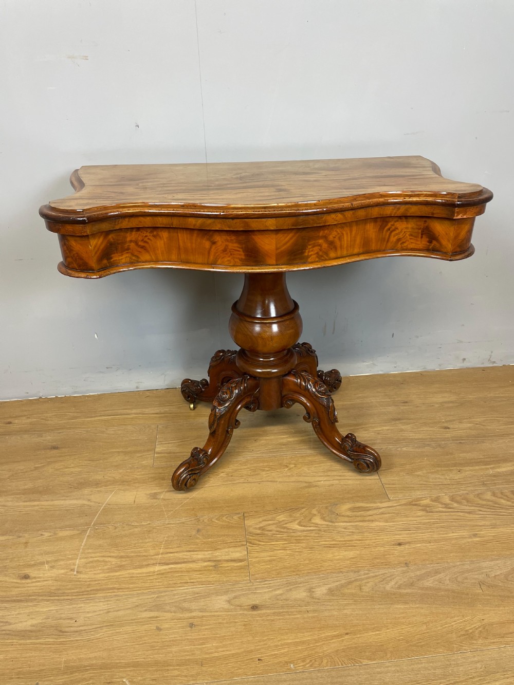 Nineteenth century mahogany card table 