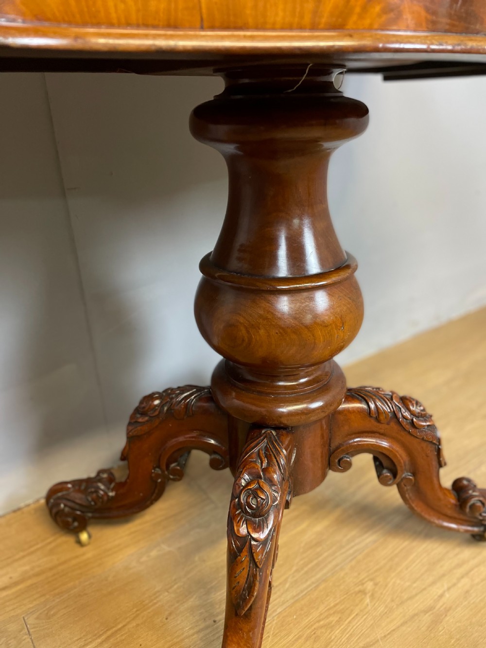 Nineteenth century mahogany card table  View V