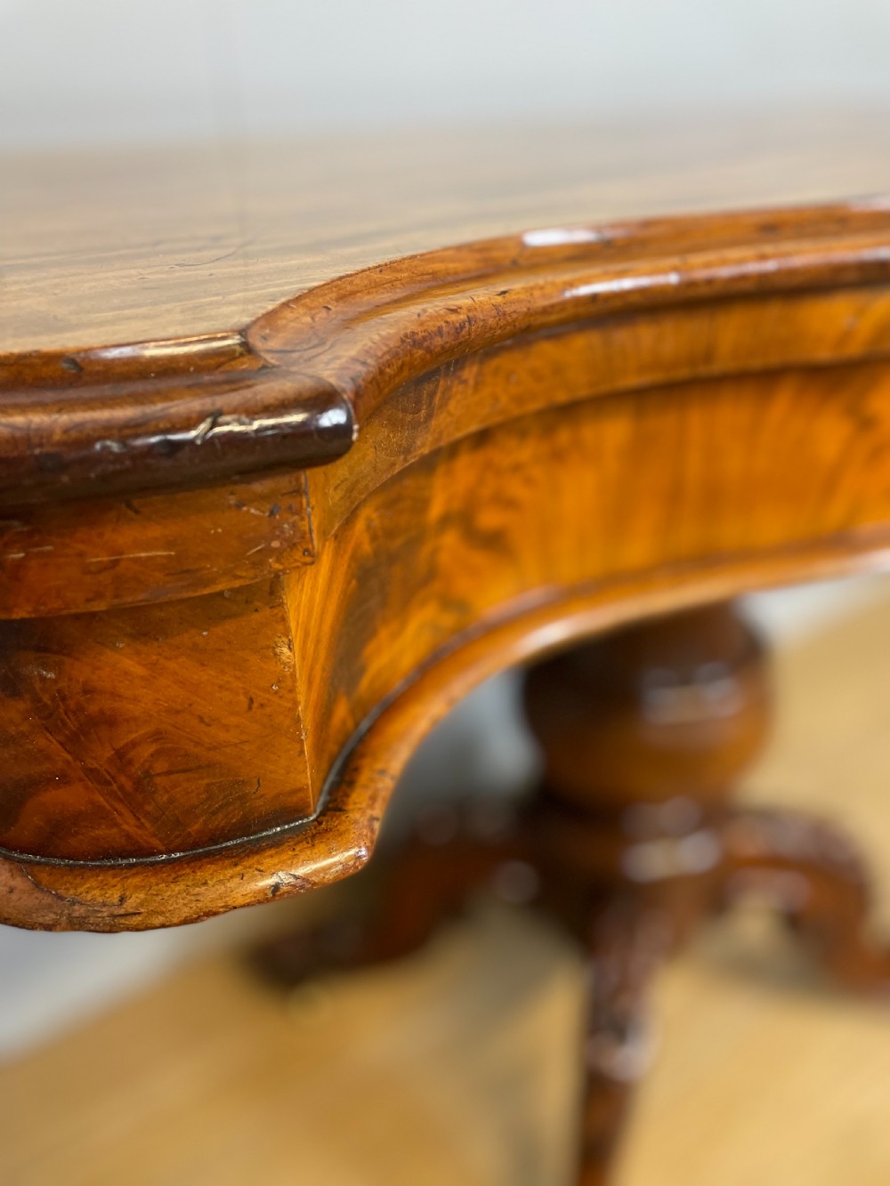 Nineteenth century mahogany card table  View VI