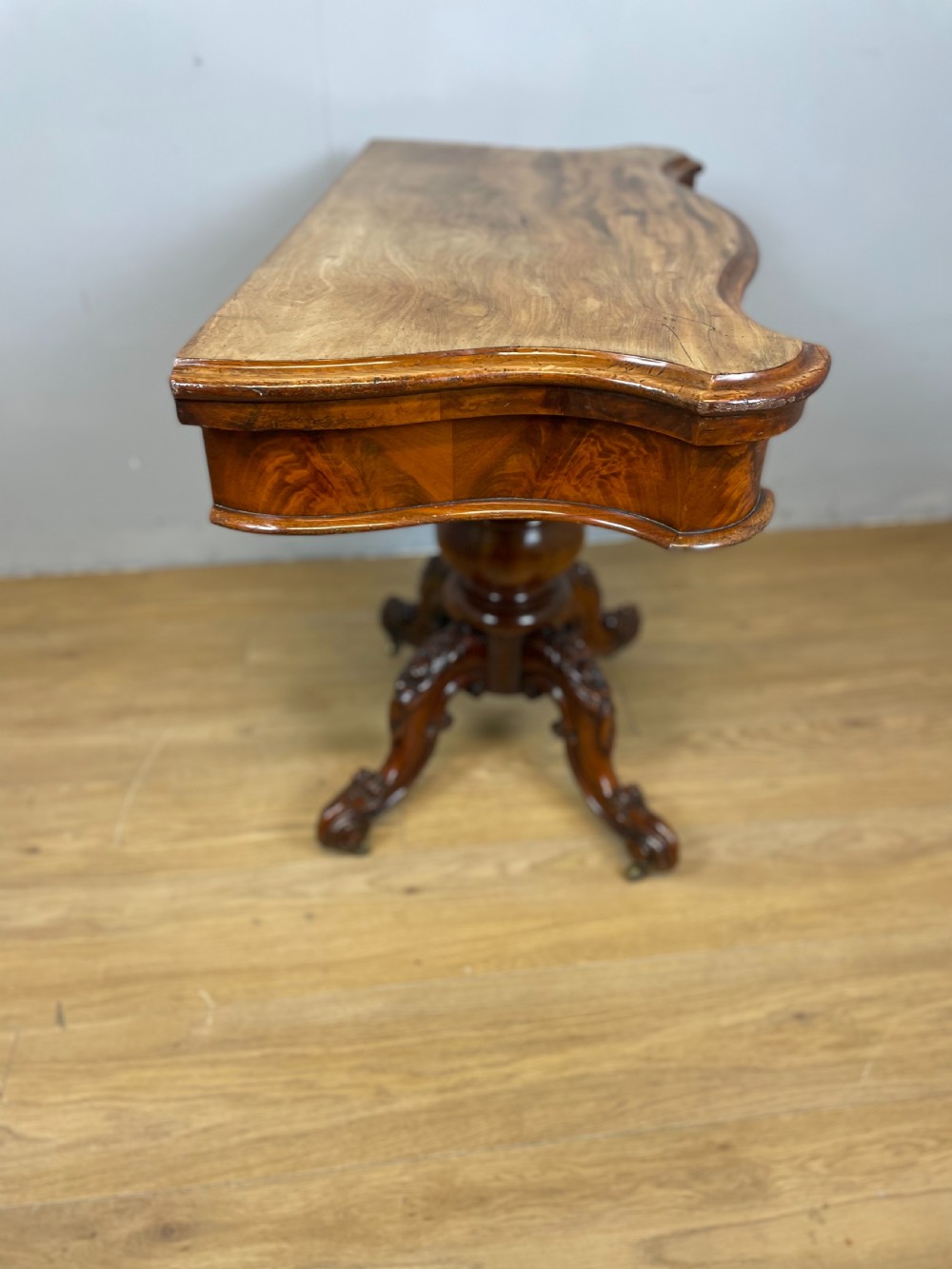 Nineteenth century mahogany card table  View VII