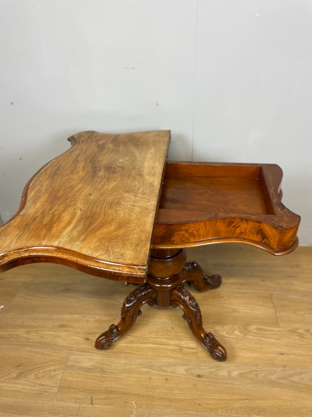 Nineteenth century mahogany card table  View XI