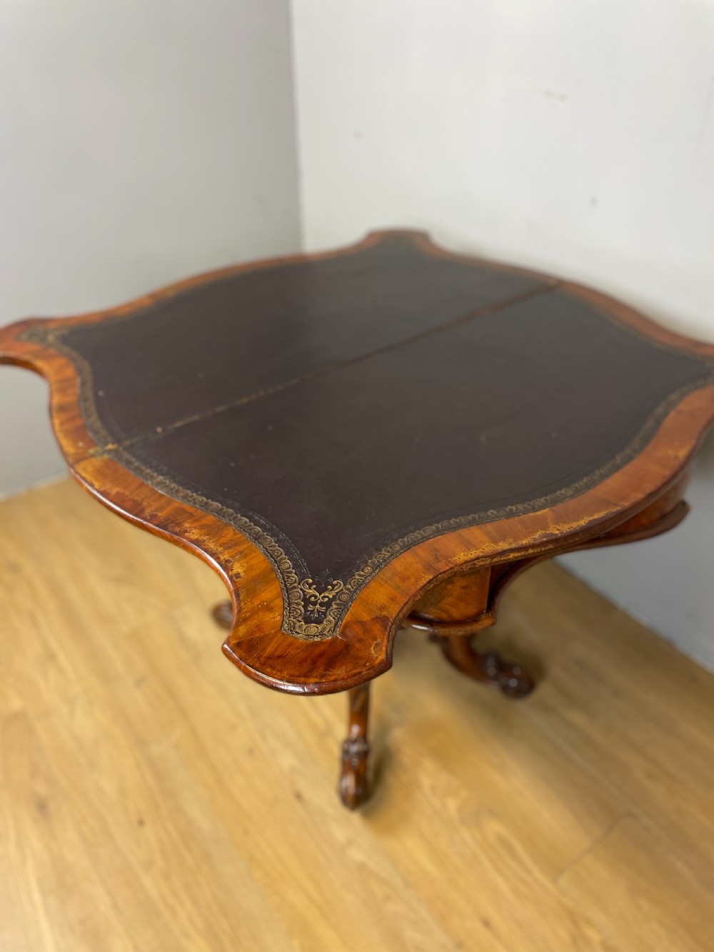 Nineteenth century mahogany card table  View XIII
