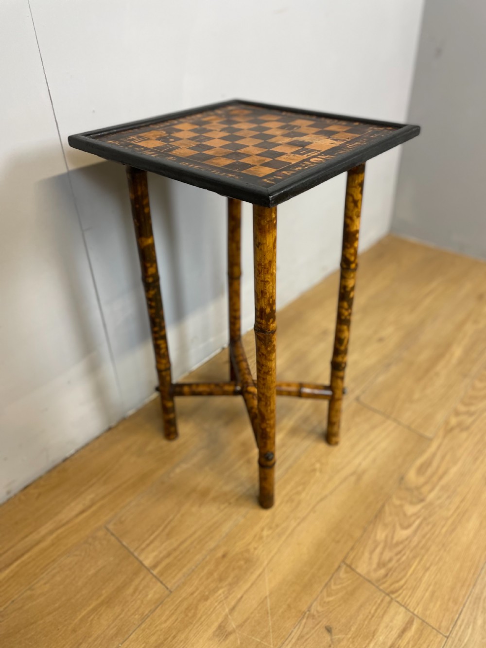 Bamboo chess table advertising Plasmon cocoa View III