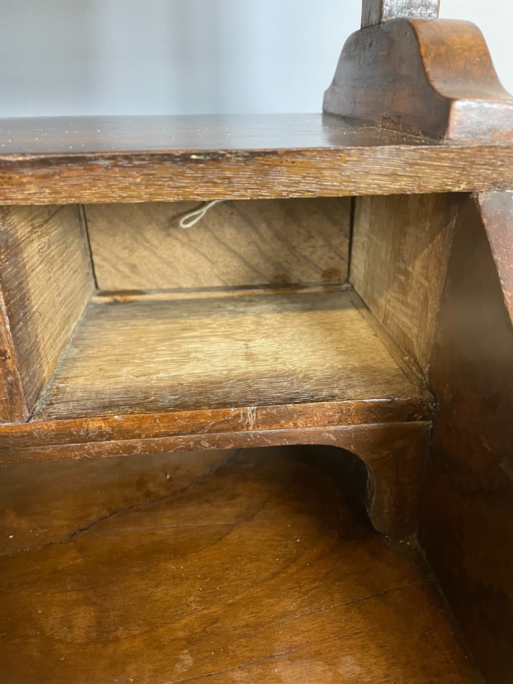 Nineteenth century burr walnut bureau on stand  View X