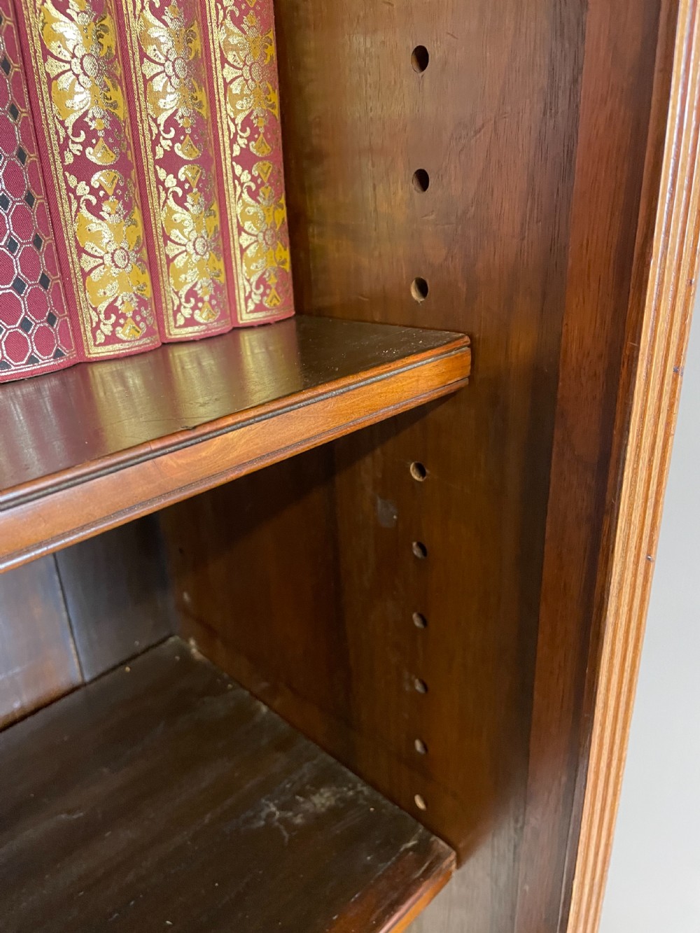 Nineteenth century large walnut astragal glazed bookcase  View VIII