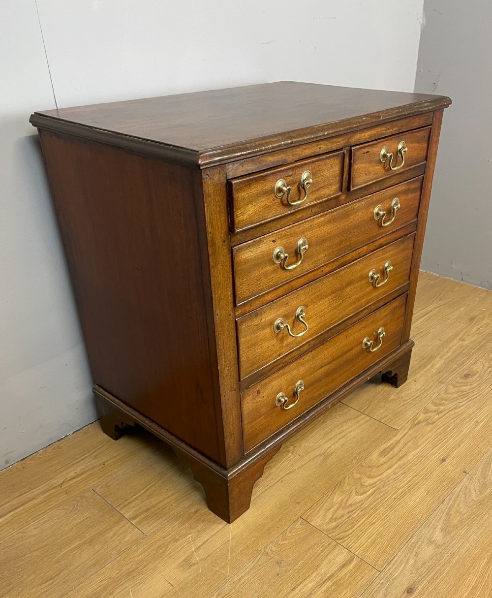 Small nineteenth century mahogany four height chest of drawers  View III