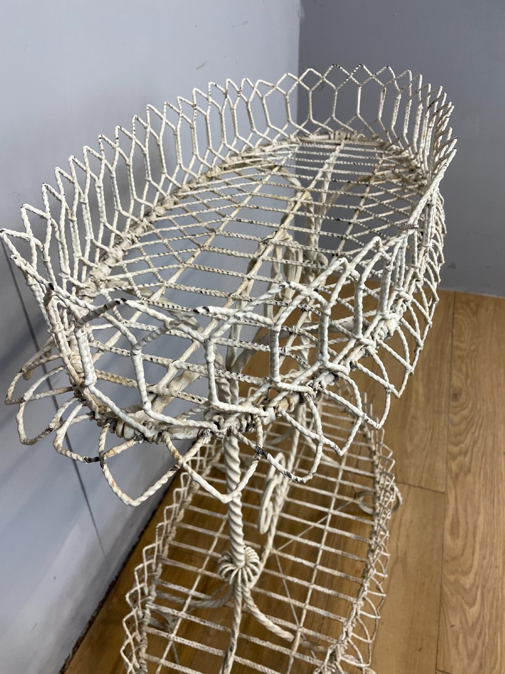 Victorian wirework two tier plant stand  View IV