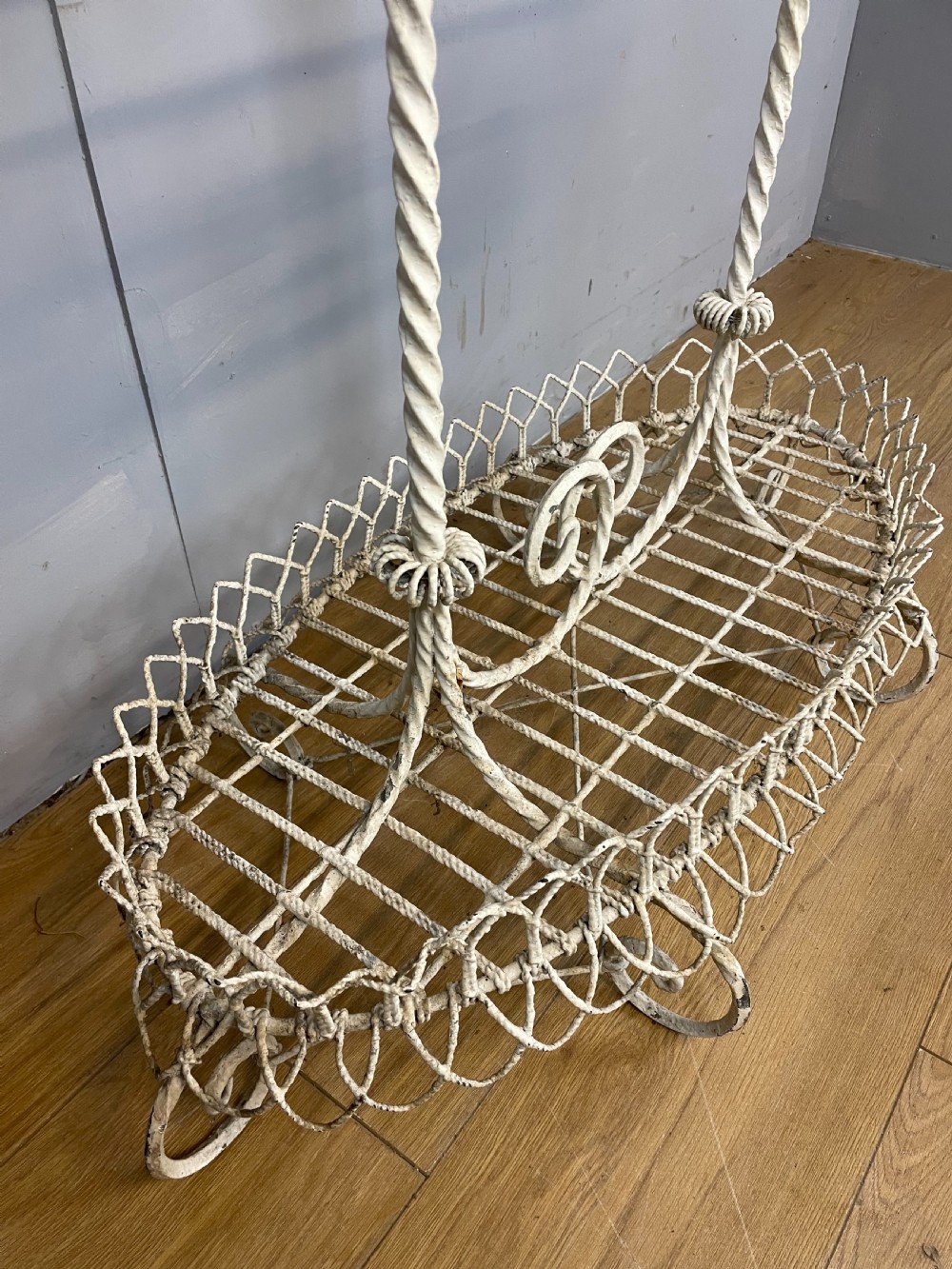 Victorian wirework two tier plant stand  View V