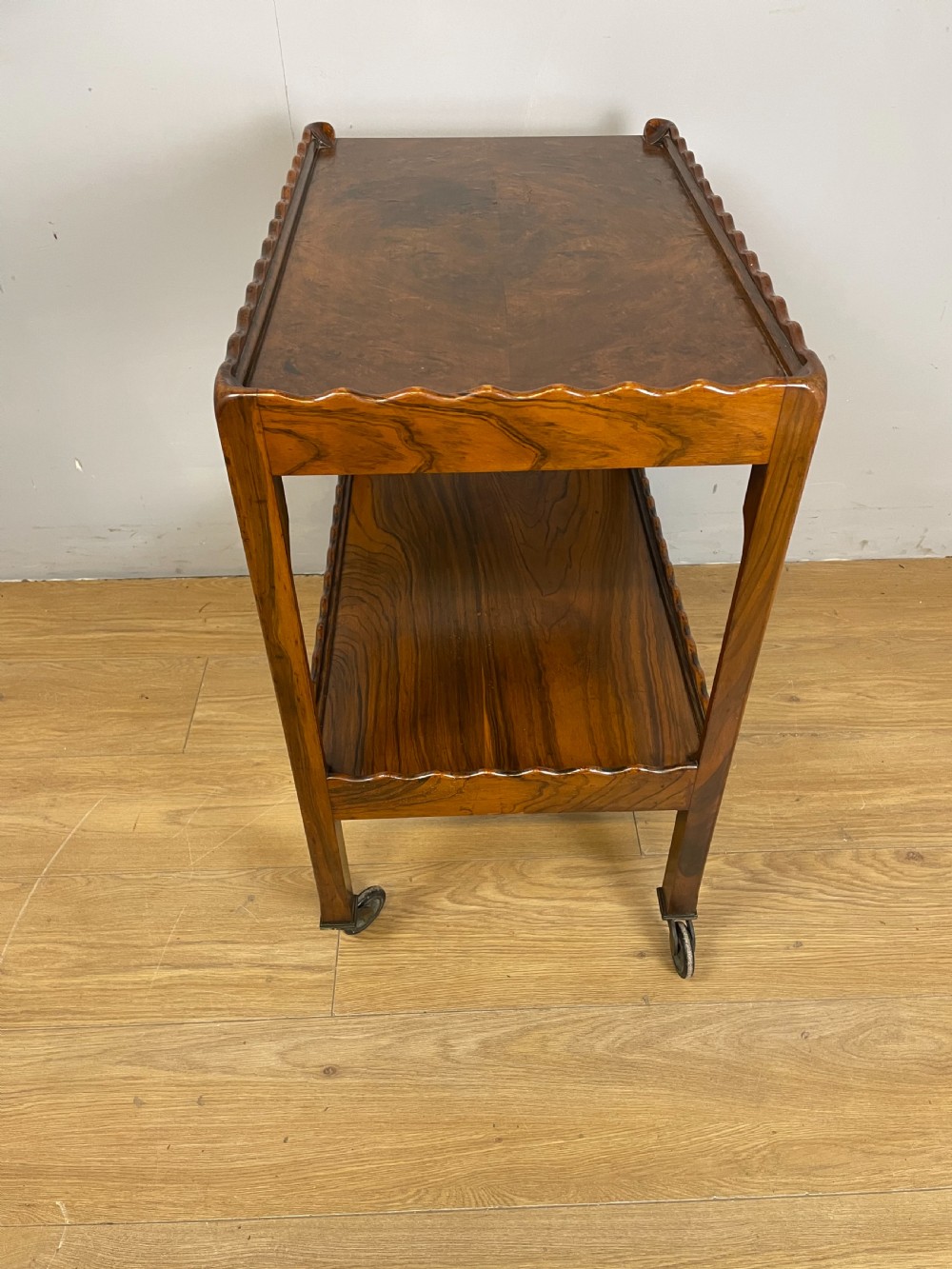 Art Deco burr walnut tea trolley  View VI