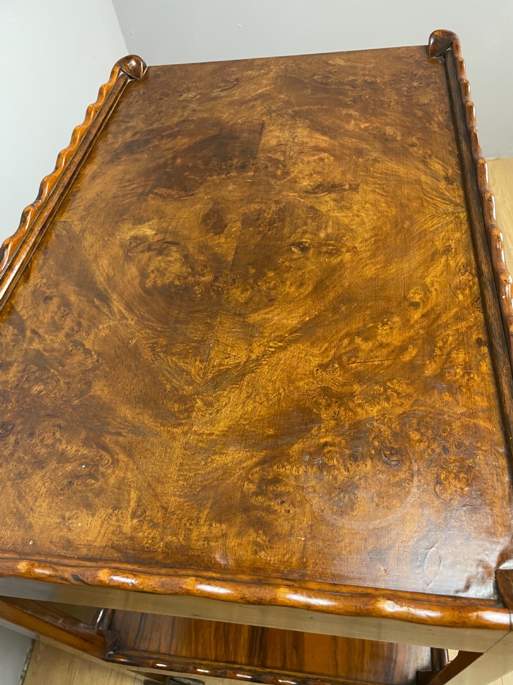 Art Deco burr walnut tea trolley  View VIII