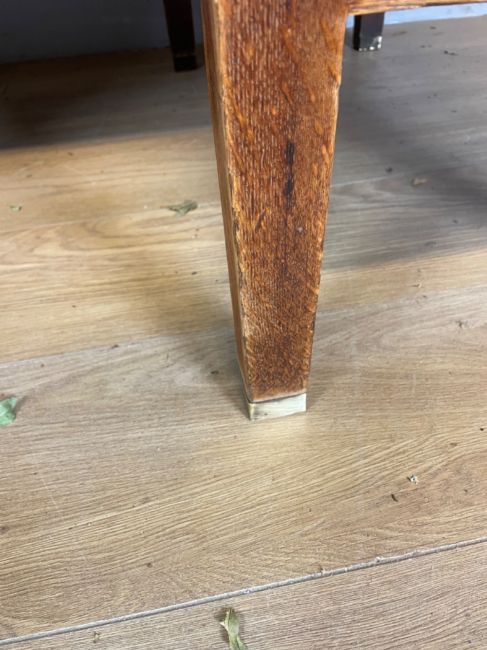 Art Deco twin pedestal golden oak desk  View VI