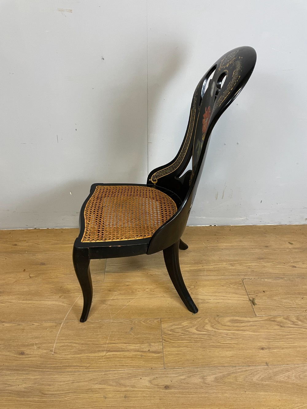 Nineteenth century papier-mâché and black lacquer chair  View VII
