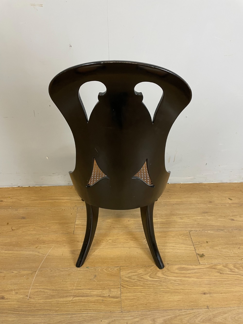 Nineteenth century papier-mâché and black lacquer chair  View VIII