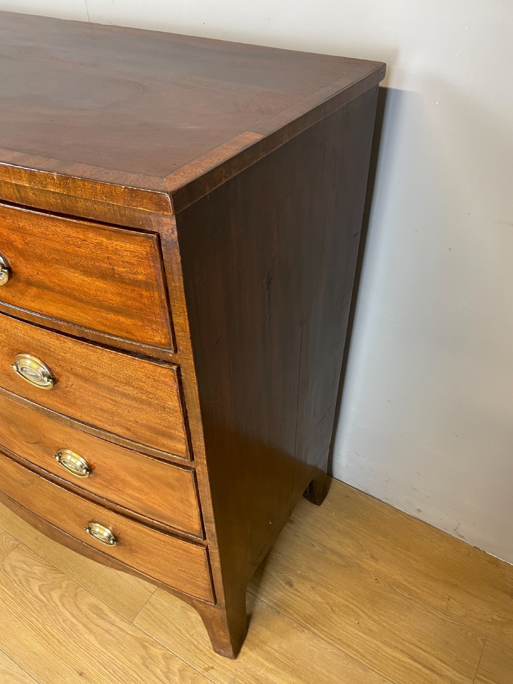 George Third mahogany bow front chest of drawers  View XII