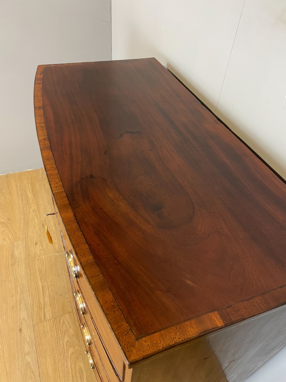 George Third mahogany bow front chest of drawers  View XIII