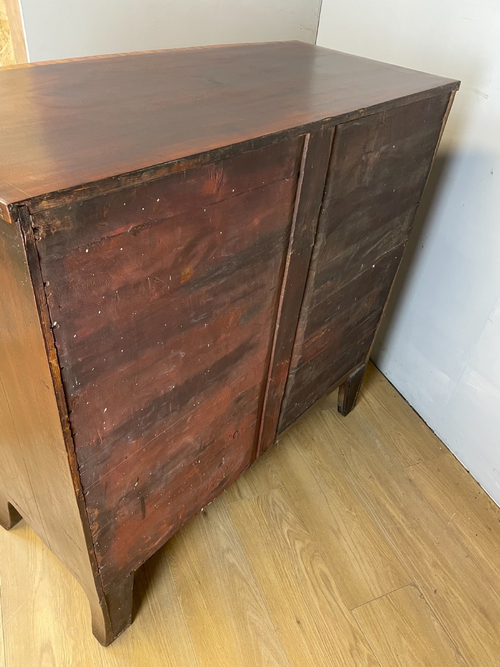 George Third mahogany bow front chest of drawers  View XV