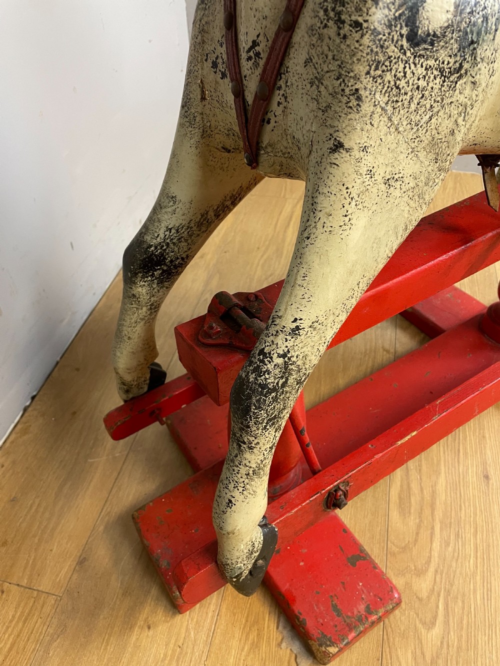 Edwardian carved wood rocking horse circa 1910 View IX