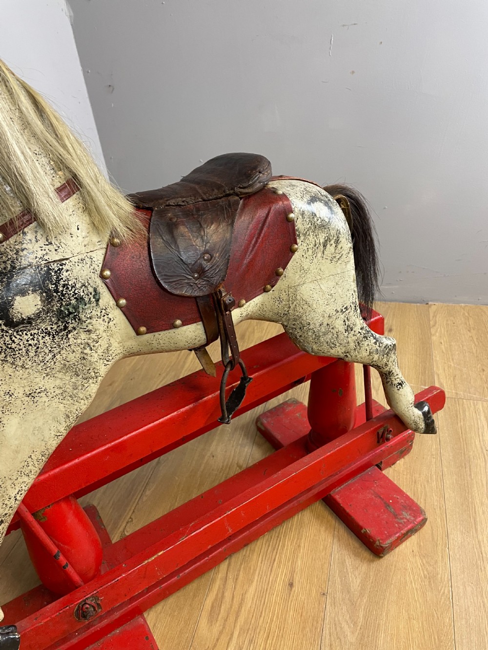 Edwardian carved wood rocking horse circa 1910 View X