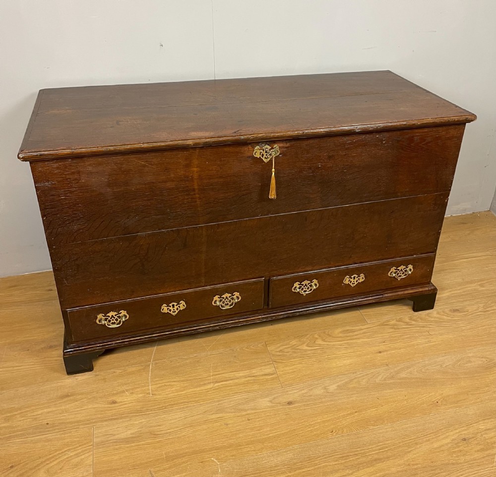 Late Georgian oak mule chest  View III