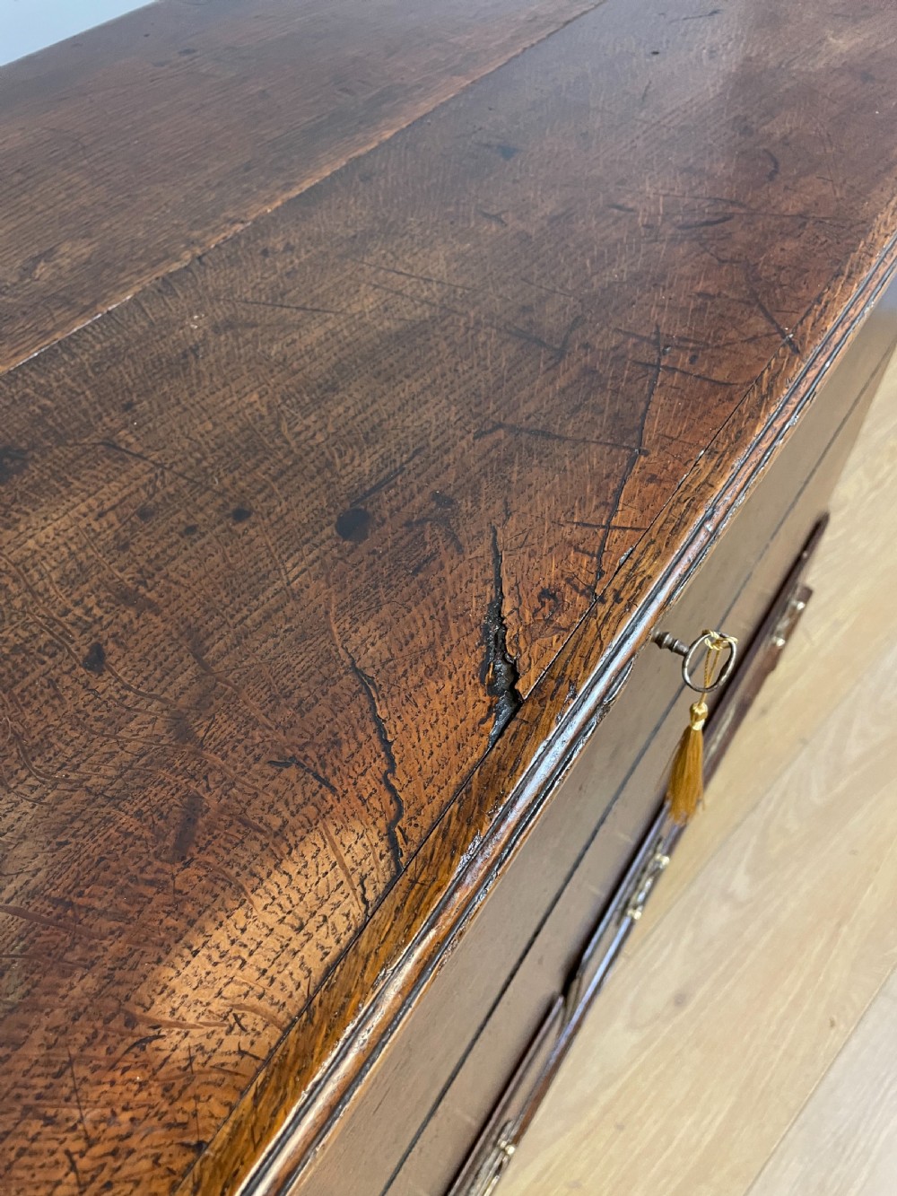 Late Georgian oak mule chest  View XI